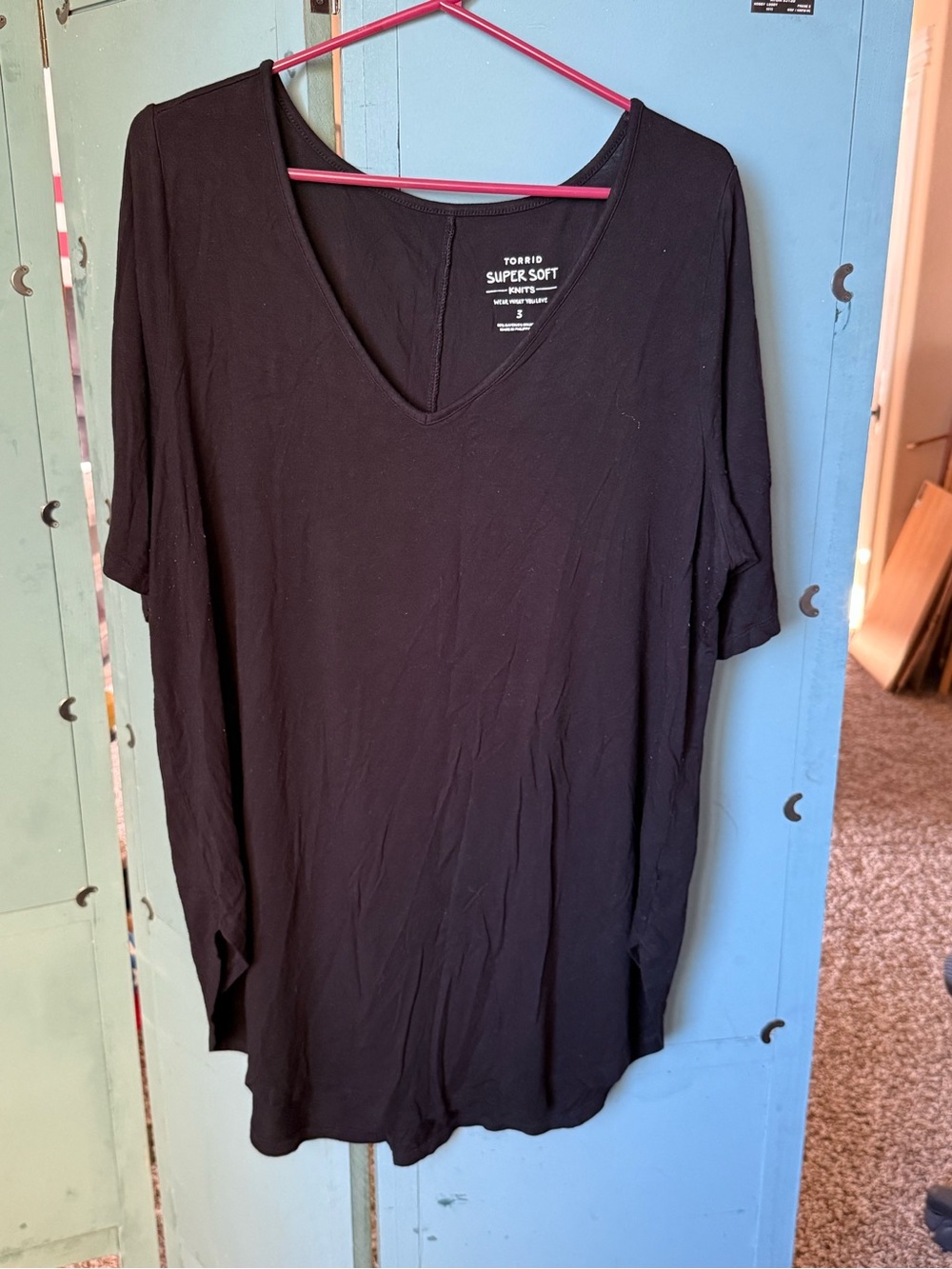 Torrid Black Super Soft V-Neck Tee